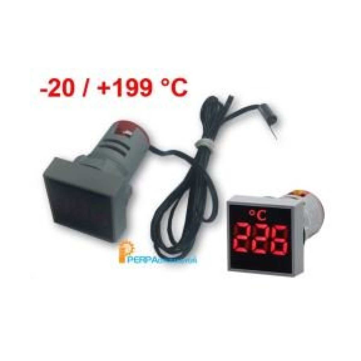22mm LED Dijital Göstergeli Termometre