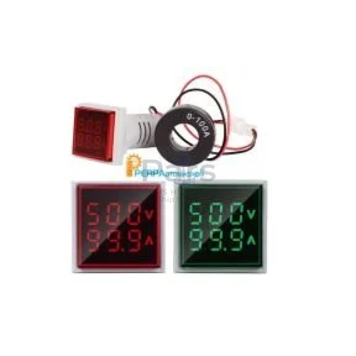 22mm Kare LED Dijital Göstergeli Voltmetre Ampermetre