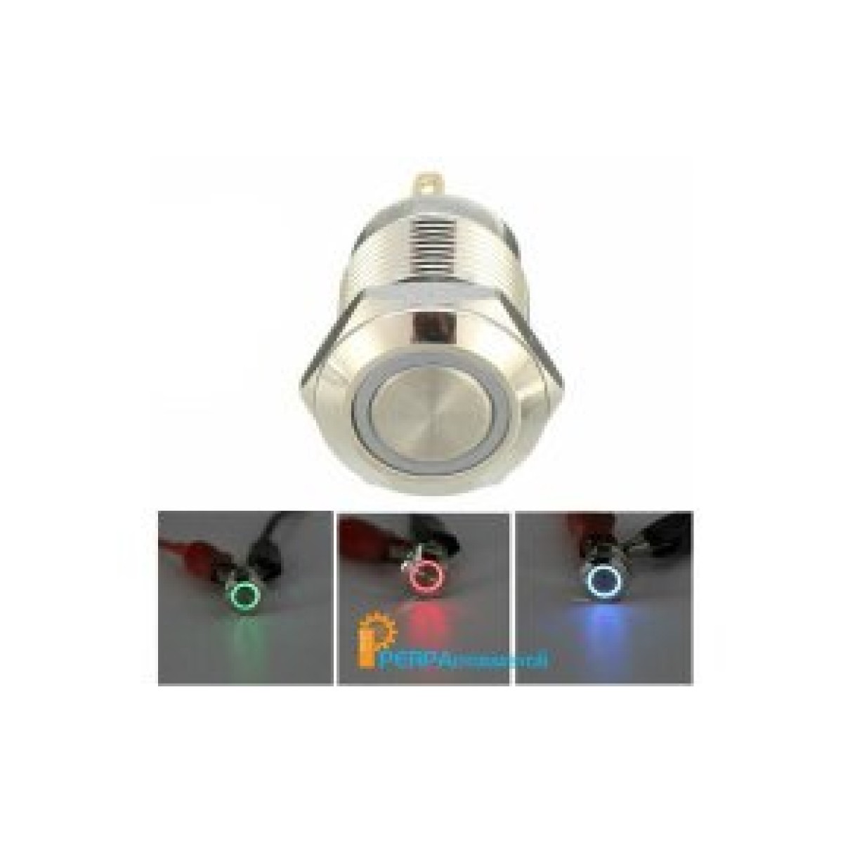 19mm IP67 Led Işıklı Metal Yaylı Buton