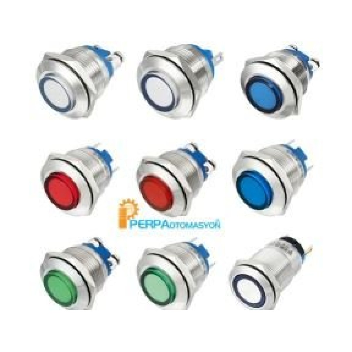19mm IP67 Ledli Metal Sinyal Lambası