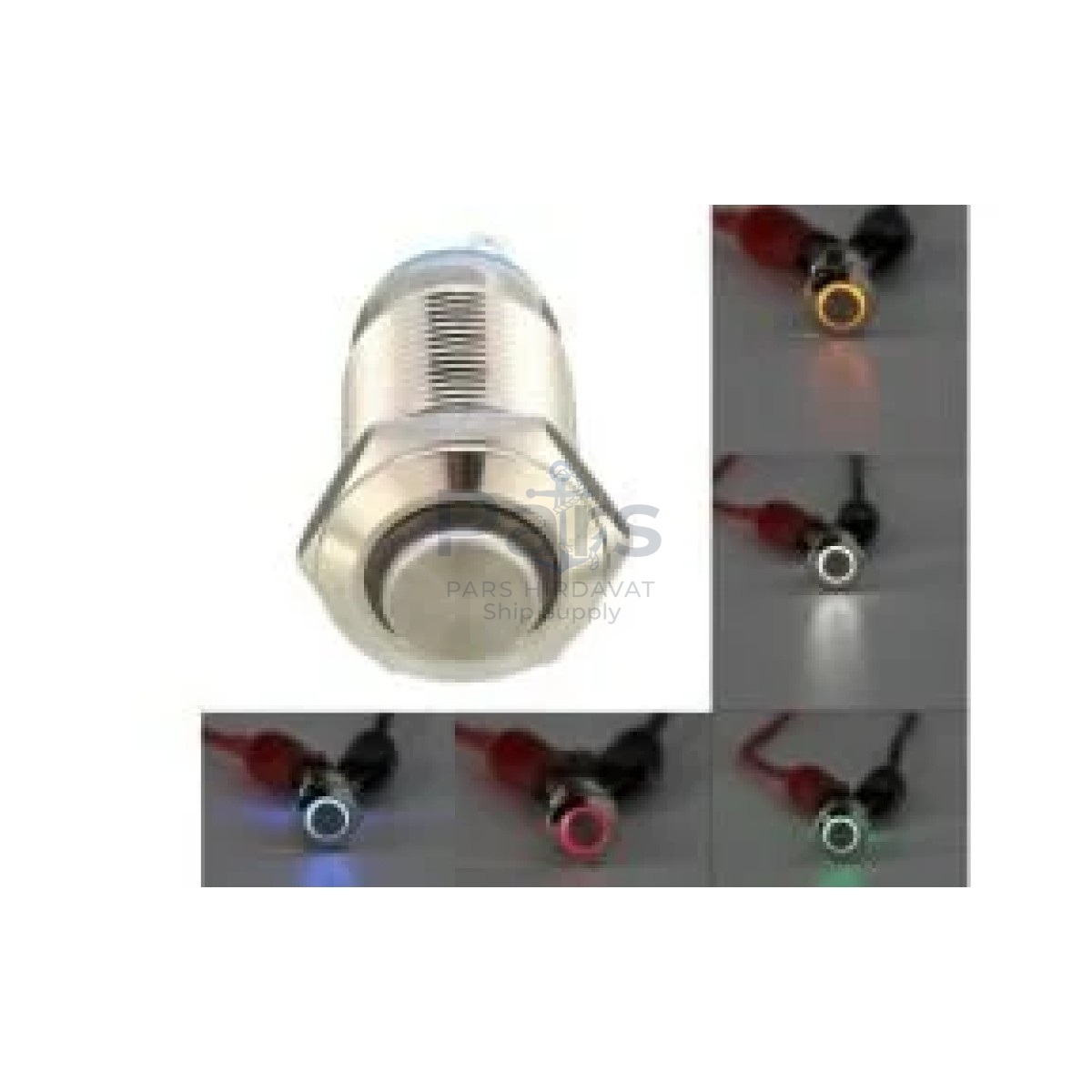 12mm Ledli Metal Su Geçirmez Yaylı Buton 6-24VDC