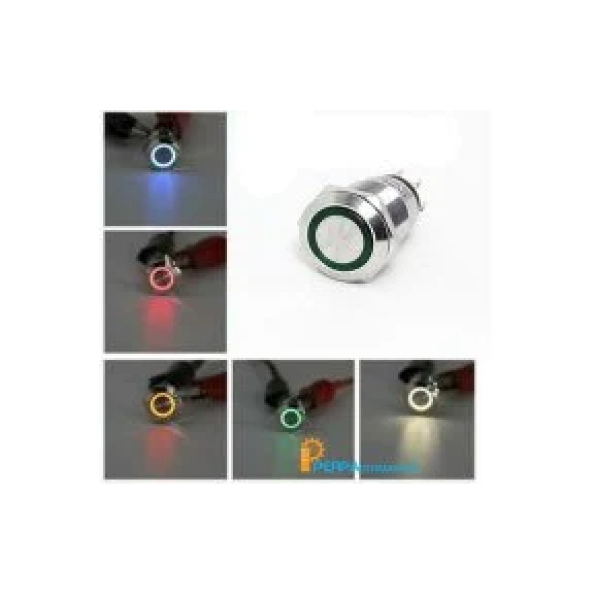 19 mm Işıklı Kalıcı Metal Buton IP67