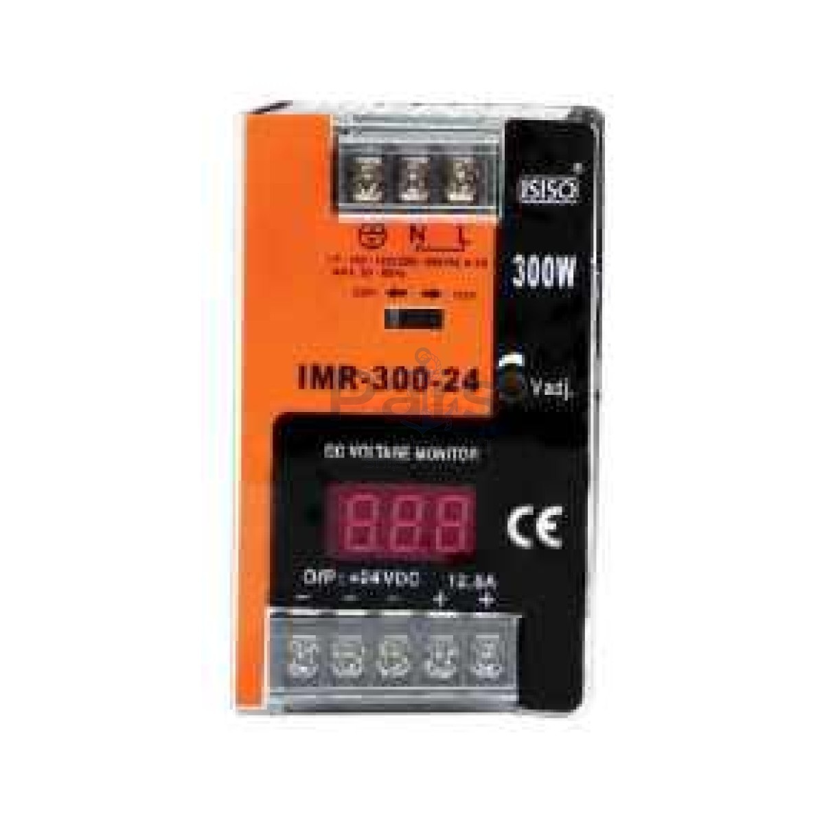 24VDC 12.5A 300W Dijital Göstergeli Ray Tipi Güç Kaynağı