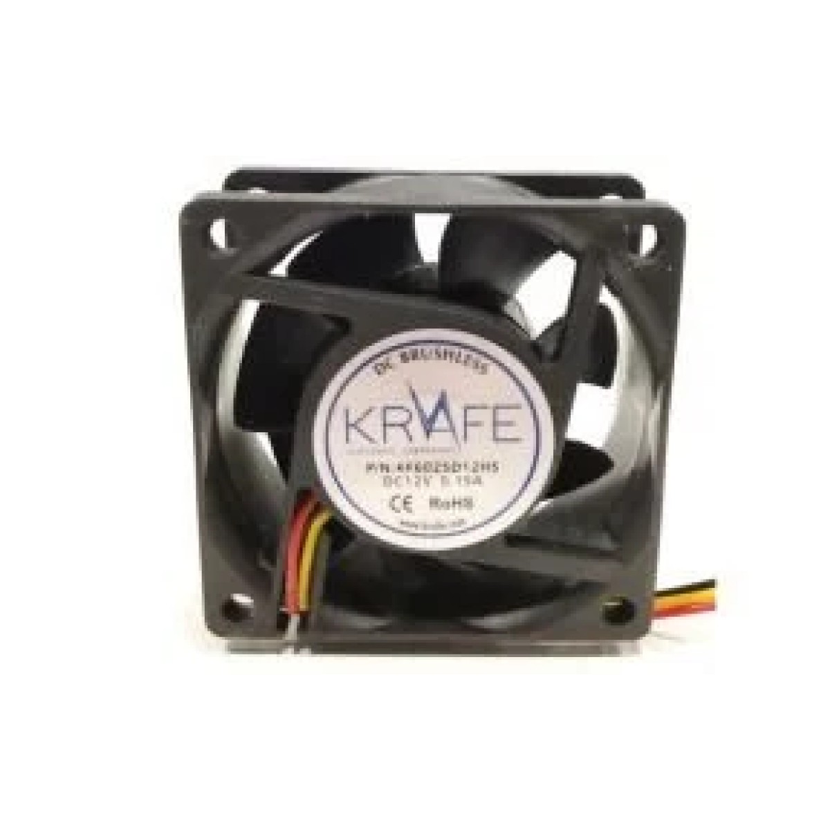 Krafe 60x60x25 12V DC 3 Kablolu Fan
