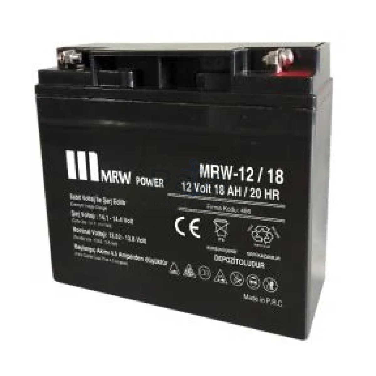 Mrw Power 12V 18AH Bakımsız Kuru Akü