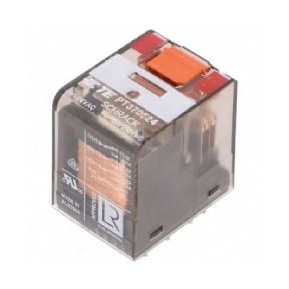 Schrack PT370524 24VAC 3C/O 10A End-Röle Test Butonlu