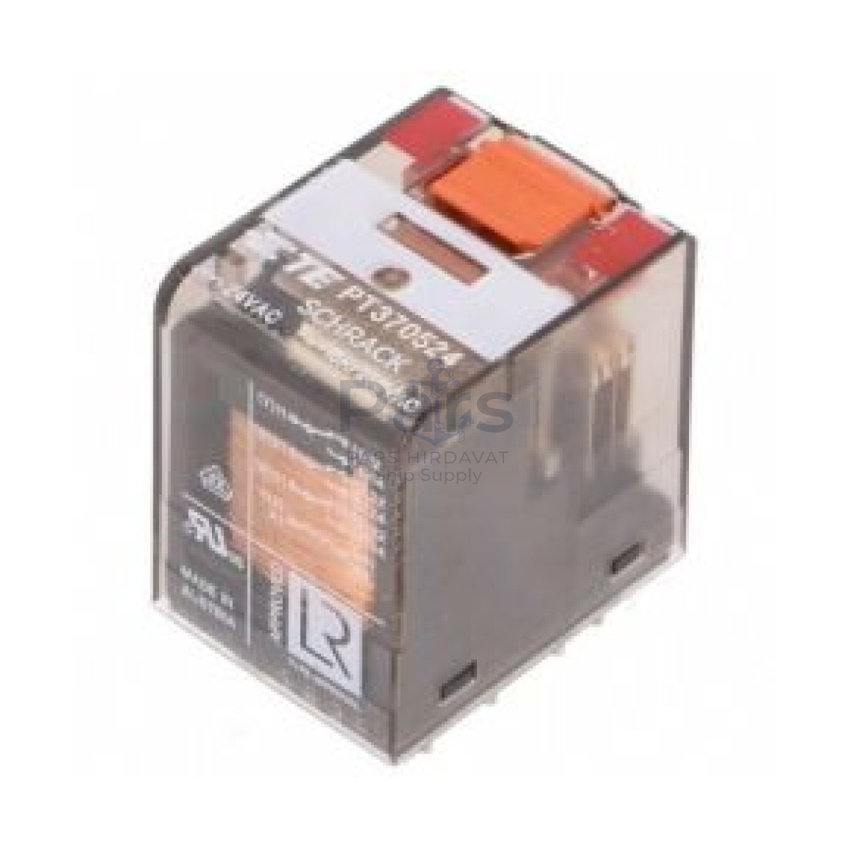 Schrack PT370524 24VAC 3C/O 10A End-Röle Test Butonlu