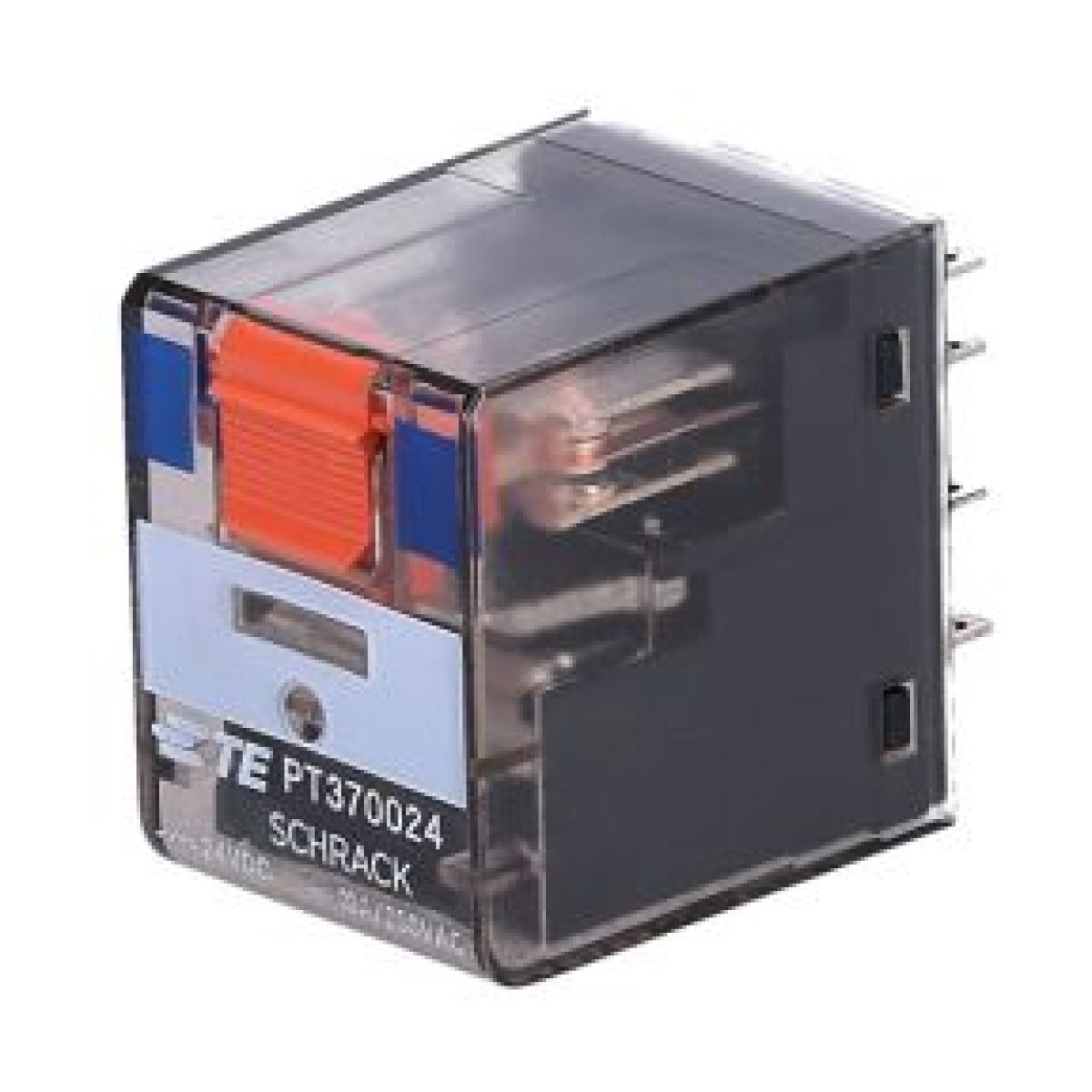 Schrack PT370024 24VDC 3C/O 10A End-Röle Test Butonlu
