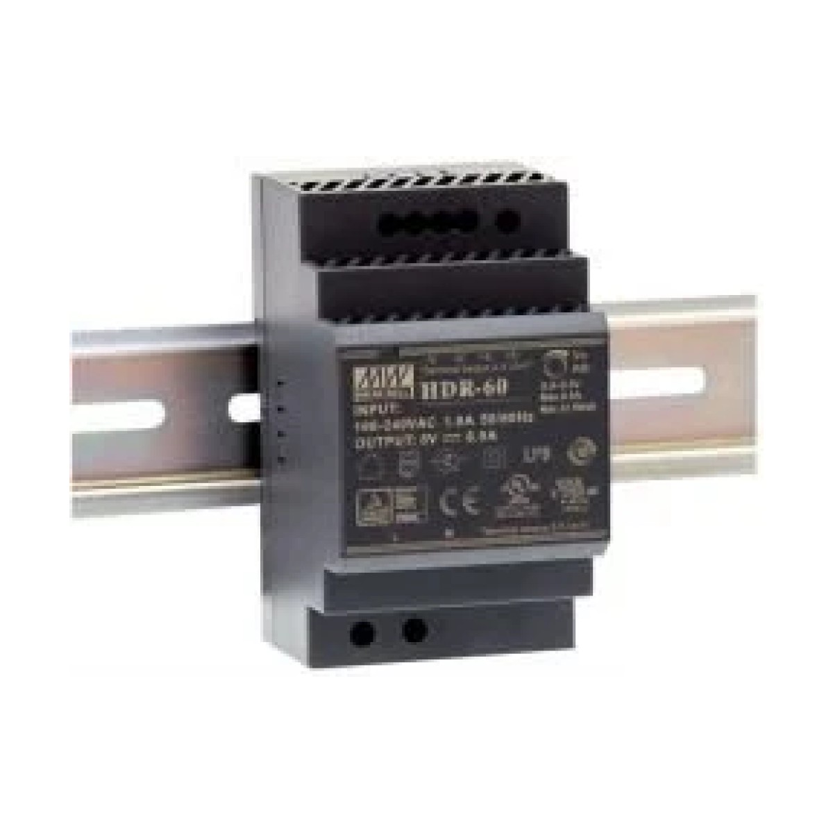 MeanWell 60W 24VDC 2,5A 85-264VAC Ray Montaj Güç Kaynağı