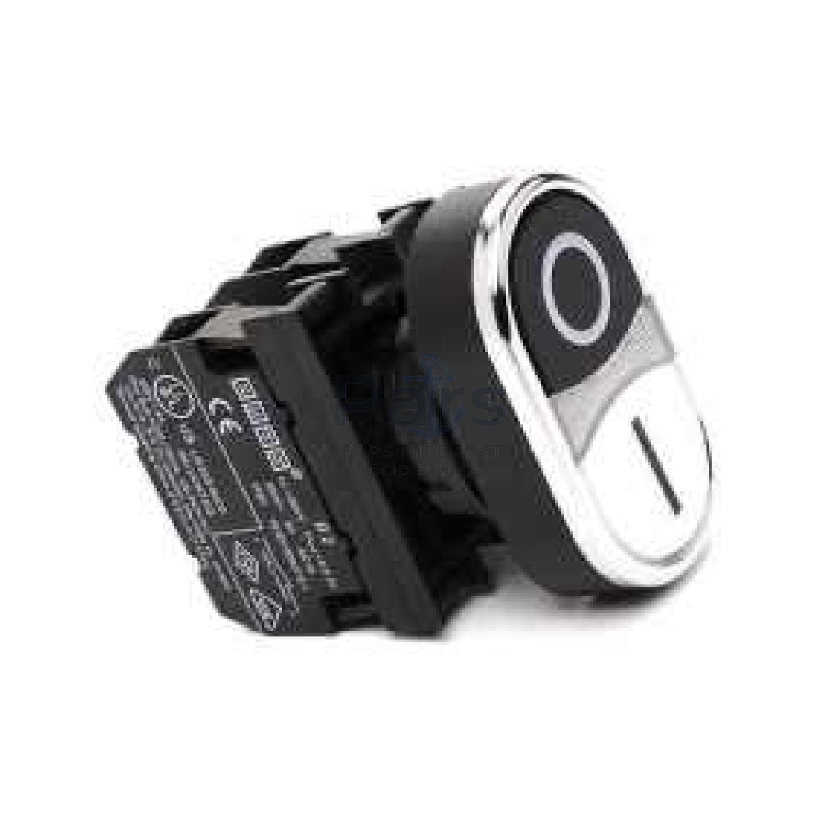 B102K21HB Çıkık Kafalı Çiftli Black White 1NO + 1C Buton
