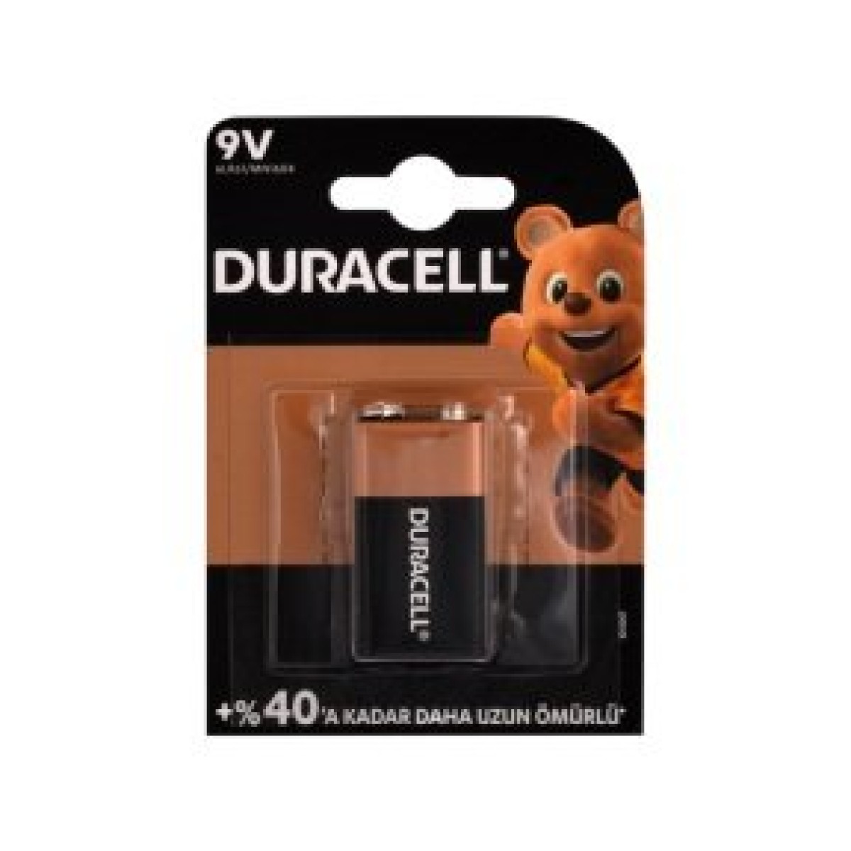9V Duracell Alkalin Pil