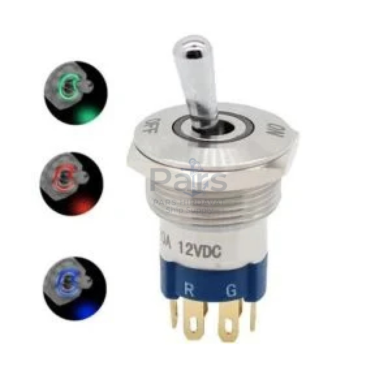 16mm IP67 Rgb Led Işıklı Metal Toggle Anahtar