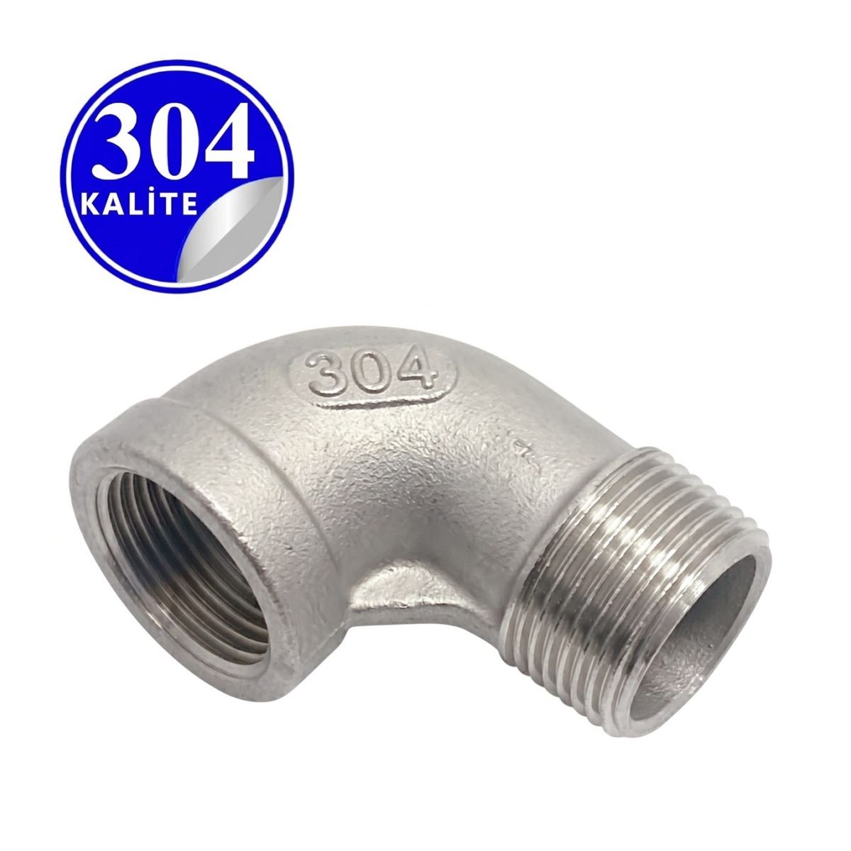Paslanmaz Çelik 304 Kalite Kuyruklu Dirsek - 1/8" (DN6)