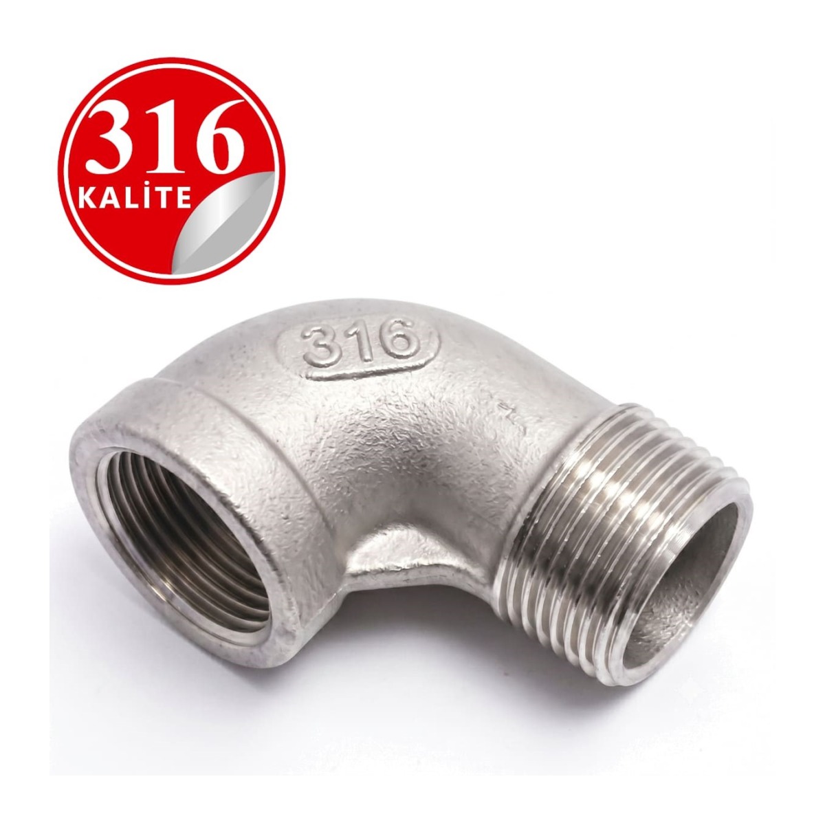 Paslanmaz Çelik 316 Kalite Kuyruklu Dirsek - 1/4" (DN8)