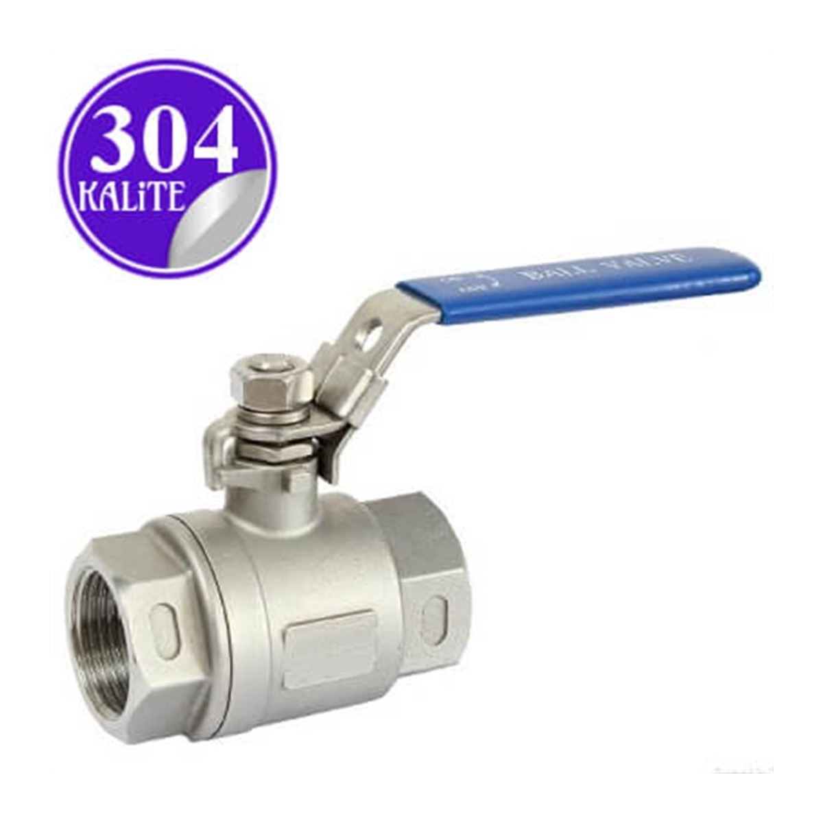 Paslanmaz Çelik 304 Kalite Küresel Vana - 3/4" (DN20)