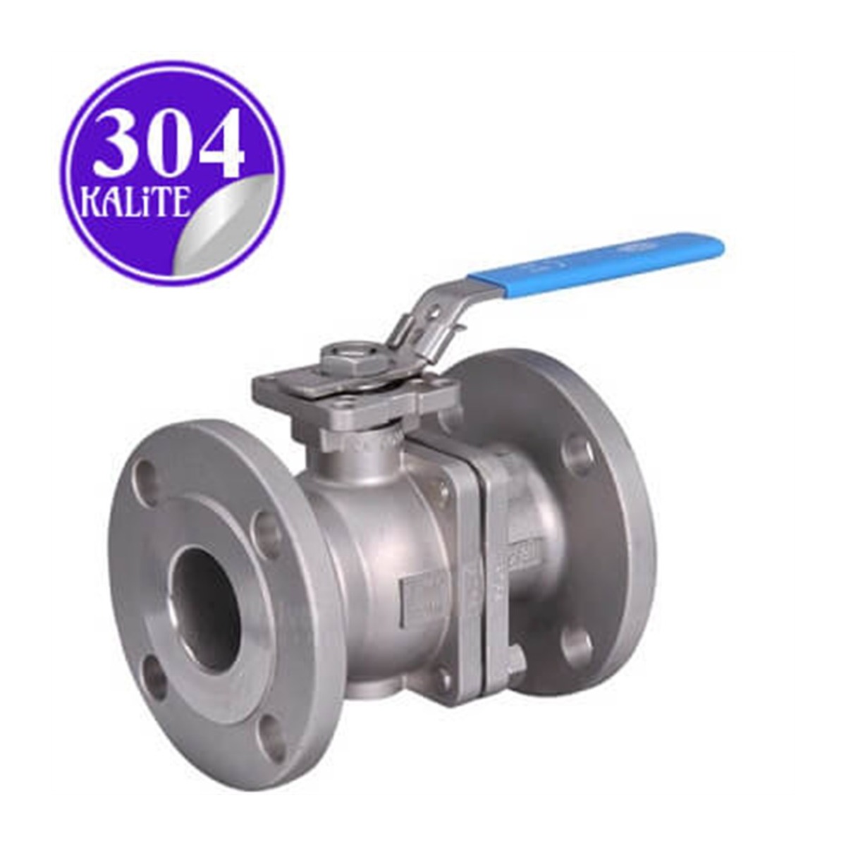 Paslanmaz Çelik 304 Kalite 2 Parçalı Flanşlı Vana - 1¼" (DN32)