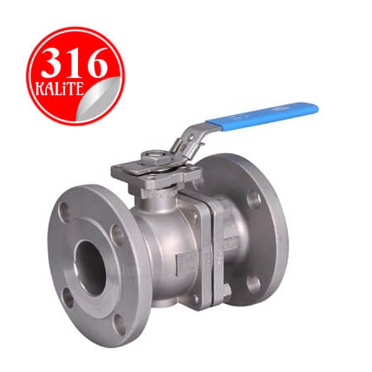 Paslanmaz Çelik 316 Kalite 2 Parçalı Flanşlı Vana - 1" (DN25)