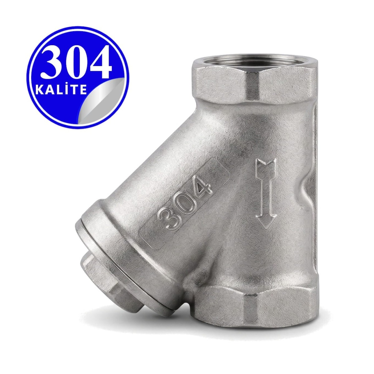 Paslanmaz Çelik 304 Kalite Y Tipi Çekvalf - 1½" (DN40)