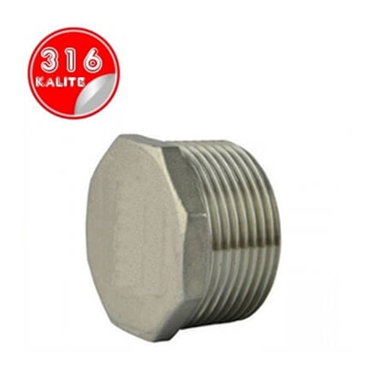 Paslanmaz Çelik Aısı 316 Kalite Kör Tapa - 1/2" (DN15)