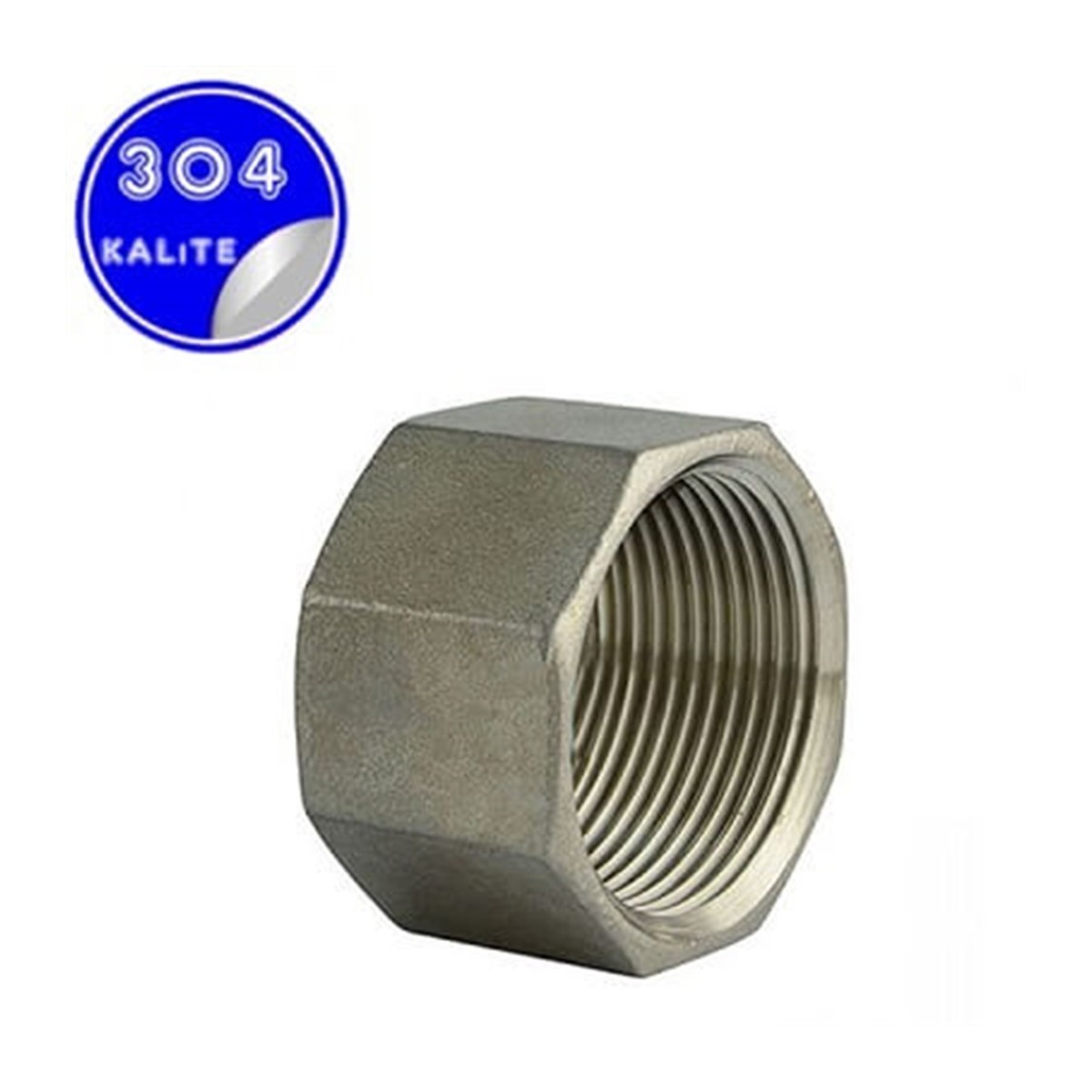 Paslanmaz Çelik Aısı 304 İç Diş Kör Tapa - 1/8" (DN6)