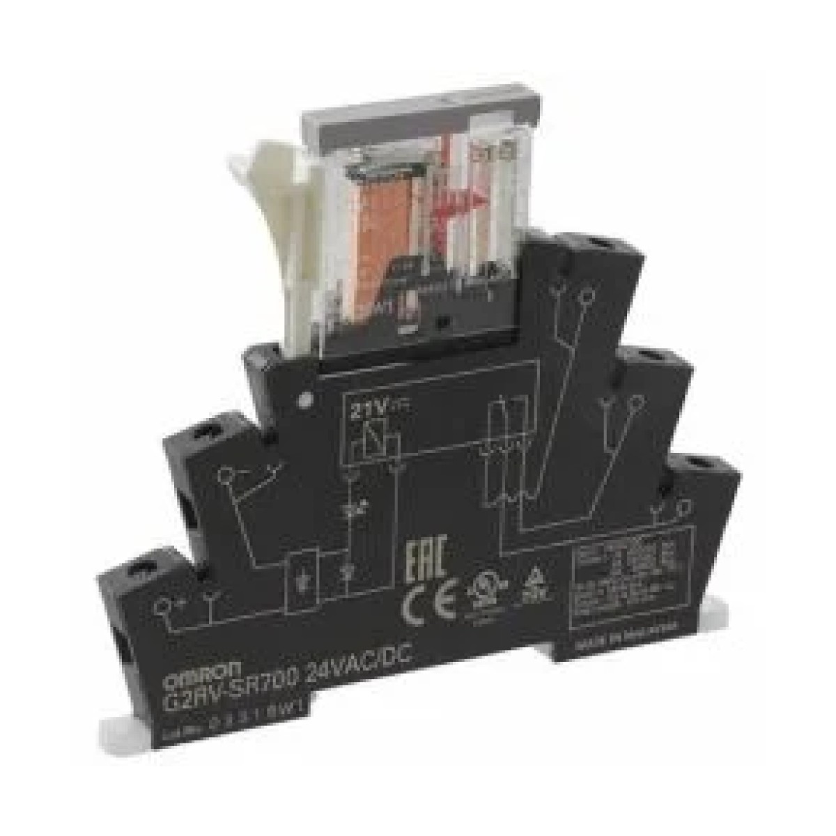 Omron G2RV-SR700 24V AC/DC Slim Röle ve Soketi