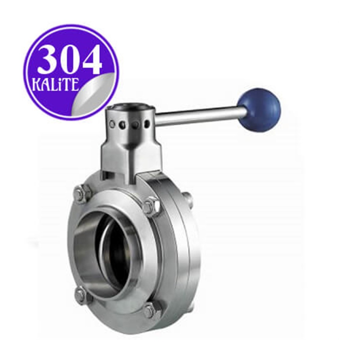 Paslanmaz Çelik 304 Kalite Kelebek Vana - 21.3mm (1/2")