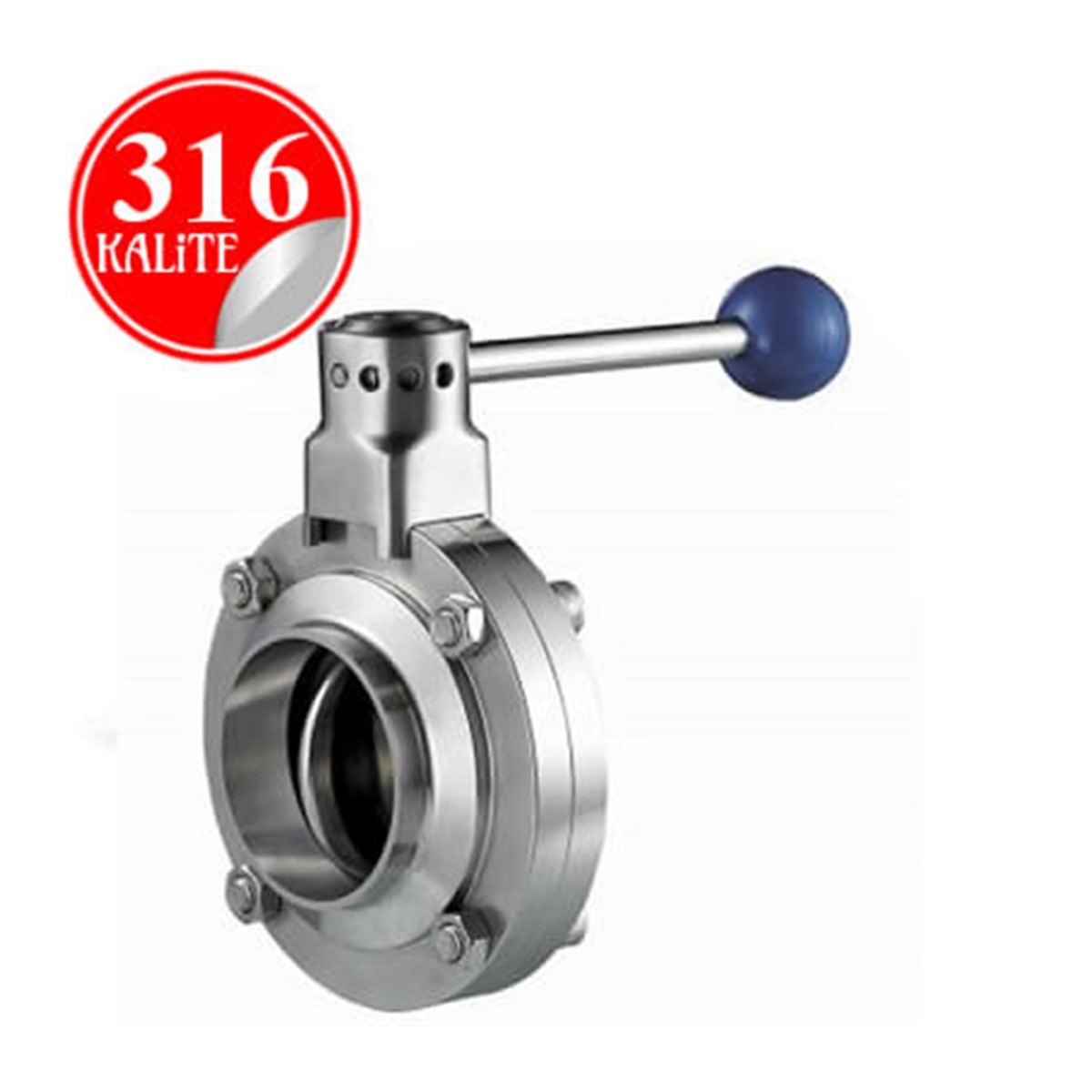 Paslanmaz Çelik 316 Kalite Kelebek Vana - 21.3mm (1/2")
