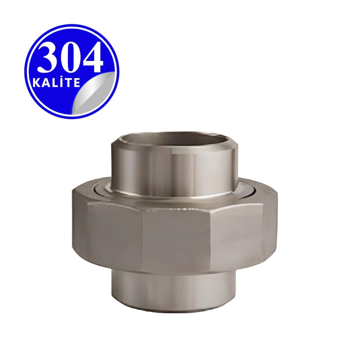 Paslanmaz Çelik 304 Kalite Kaynaklı Konik Rekor - 3/8" (17.2mm)
