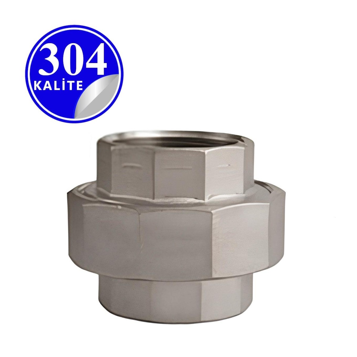 Paslanmaz Çelik 304 Kalite Dişli Konik Rekor - 1/4" (DN8)