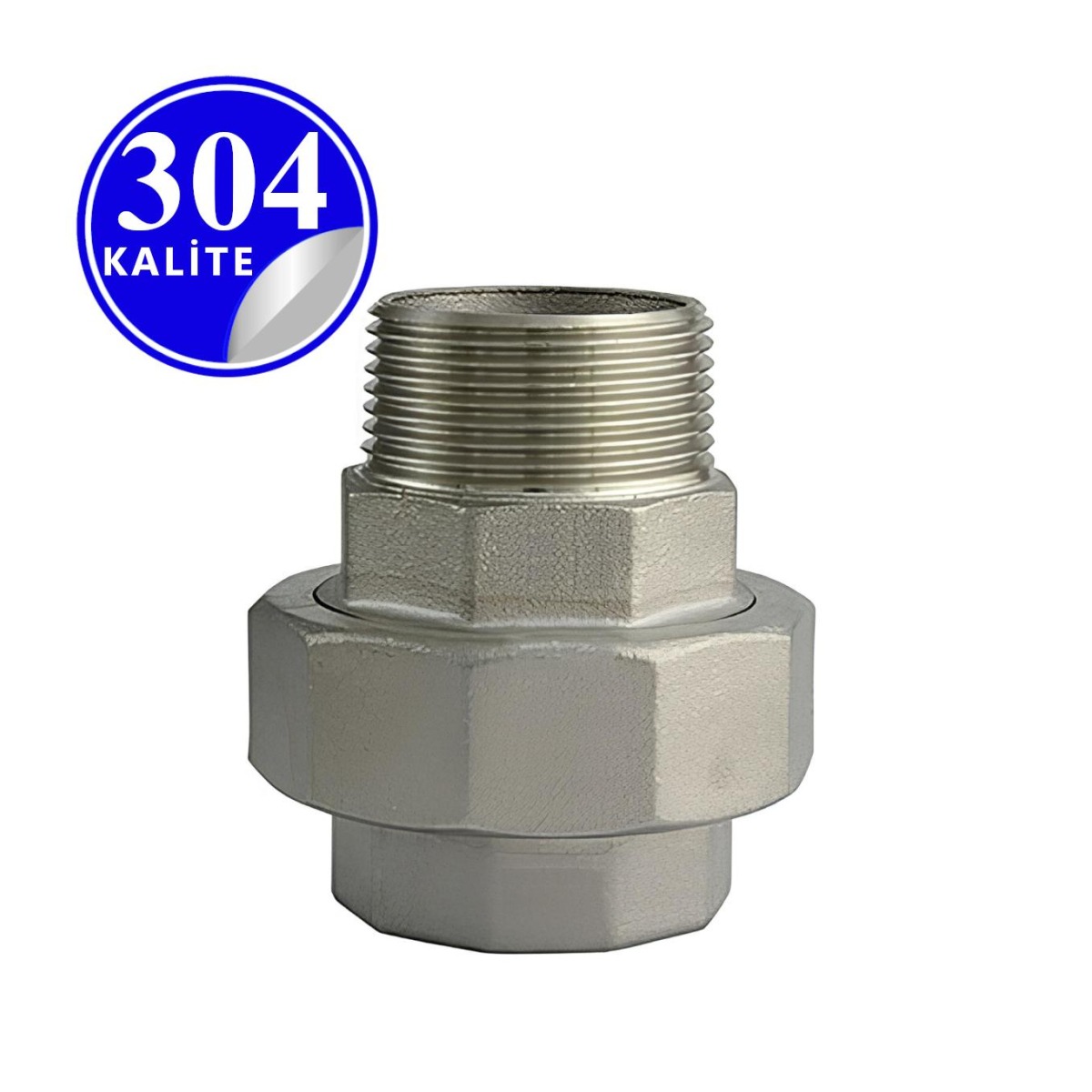 Paslanmaz Çelik 304 Kalite Kuyruklu Rekor - 1/2" (DN15)