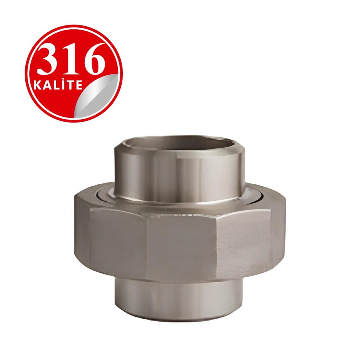 Paslanmaz Çelik 316 Kalite Kaynaklı Konik Rekor - 1" (33.7mm)