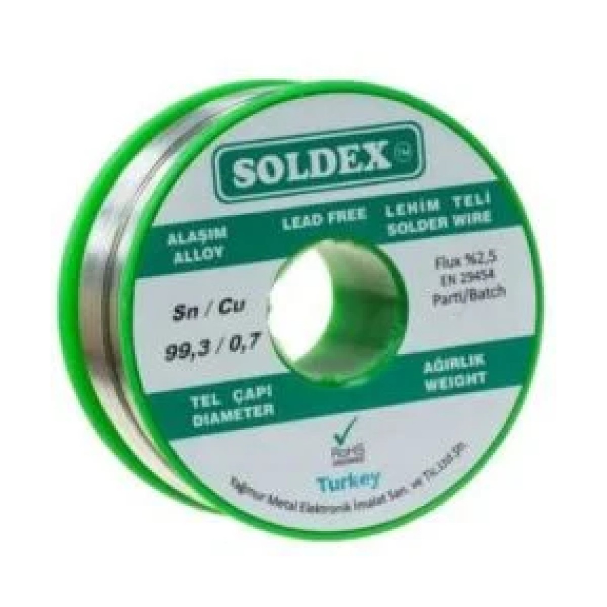 Soldex 1.2mm 200Gr Kurşunsuz Lehim Teli