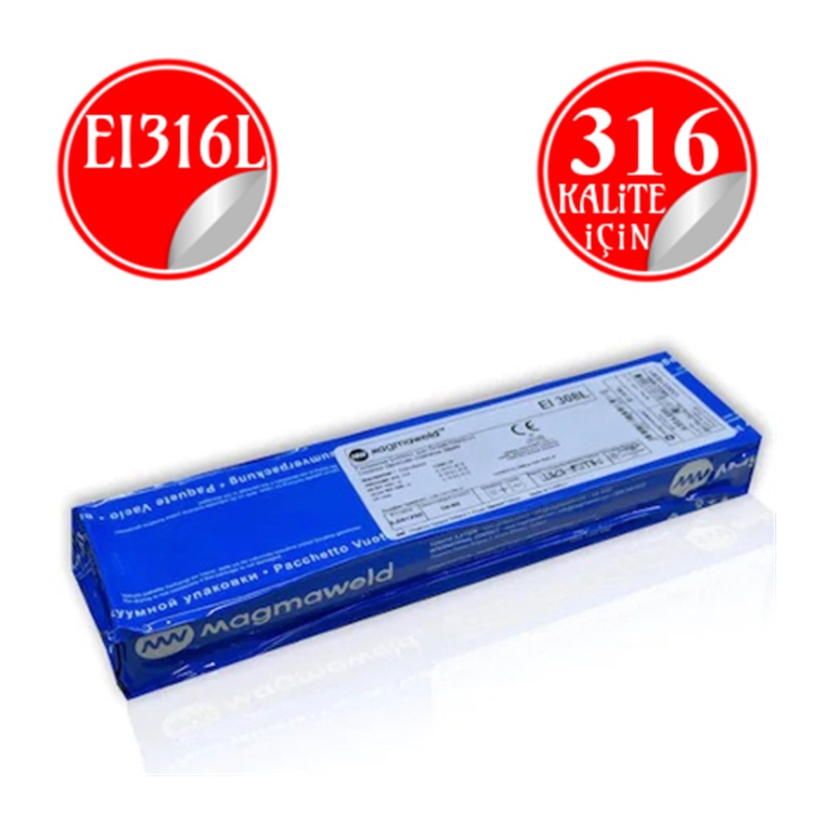 Magmaweld Eı316l 316 Kalite Paslanmaz Çelik Elektrod - 3.25×300 mm