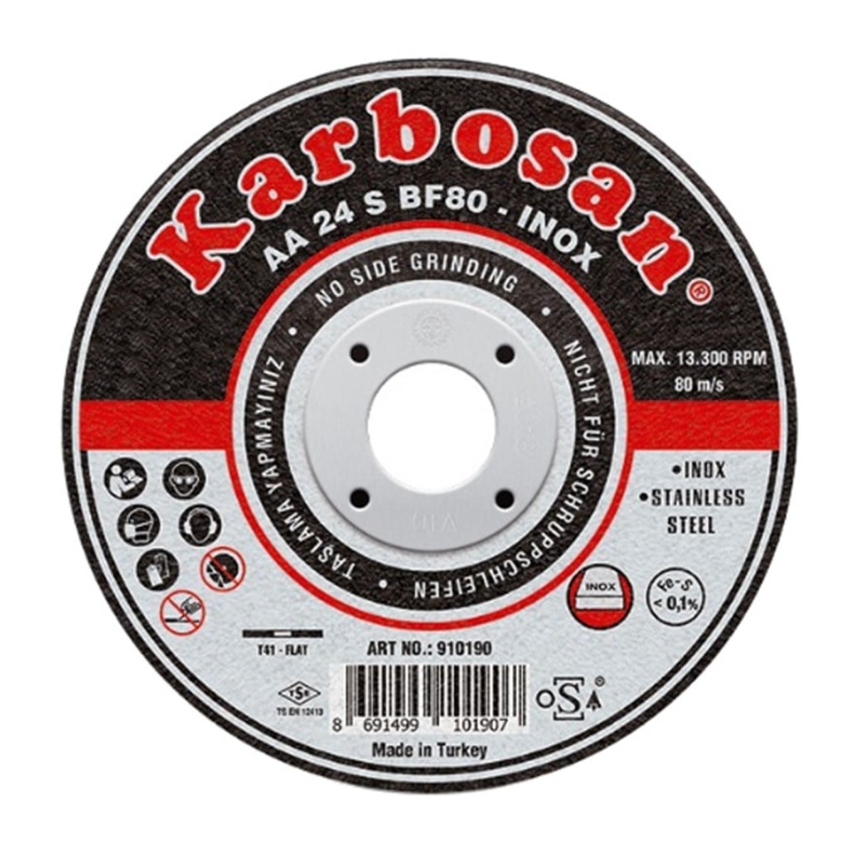 Karbosan İnox Kesme Taşı - 125x1.0x22.23 mm