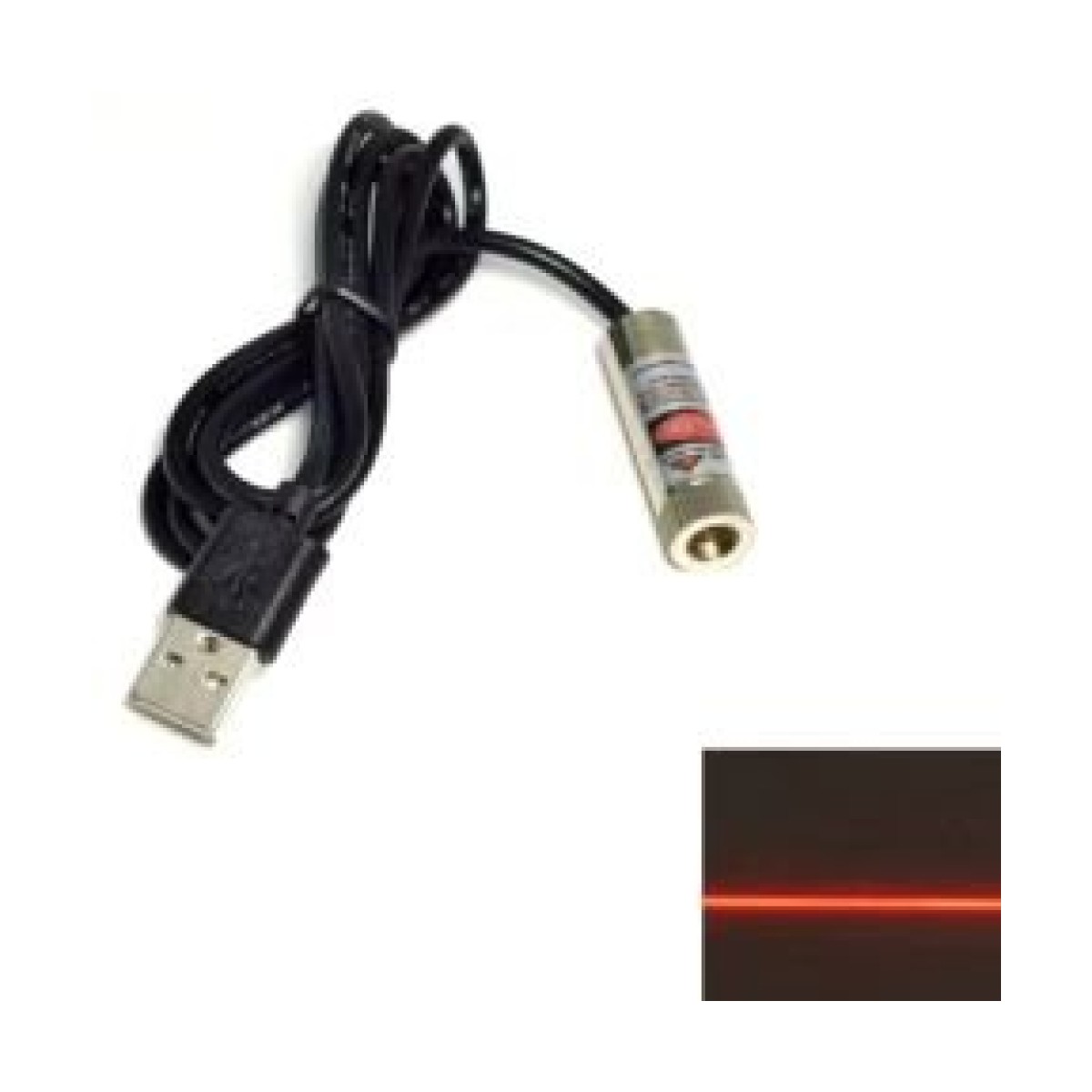 USB kablolu Çizgi Lazer Diyot 5mW 650nm