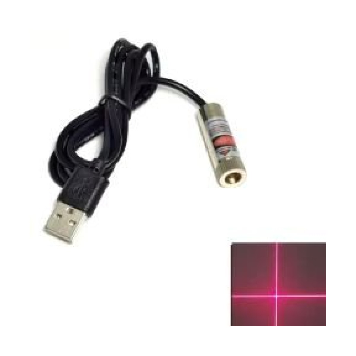 USB Kablolu Artı (+) Lazer Diyot 5mW 650nm