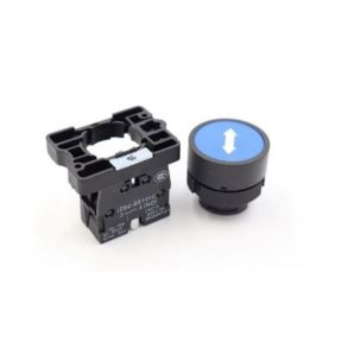 Lay5-EA3381 İşaretli Mavi 22mm Plastik Yaylı Buton