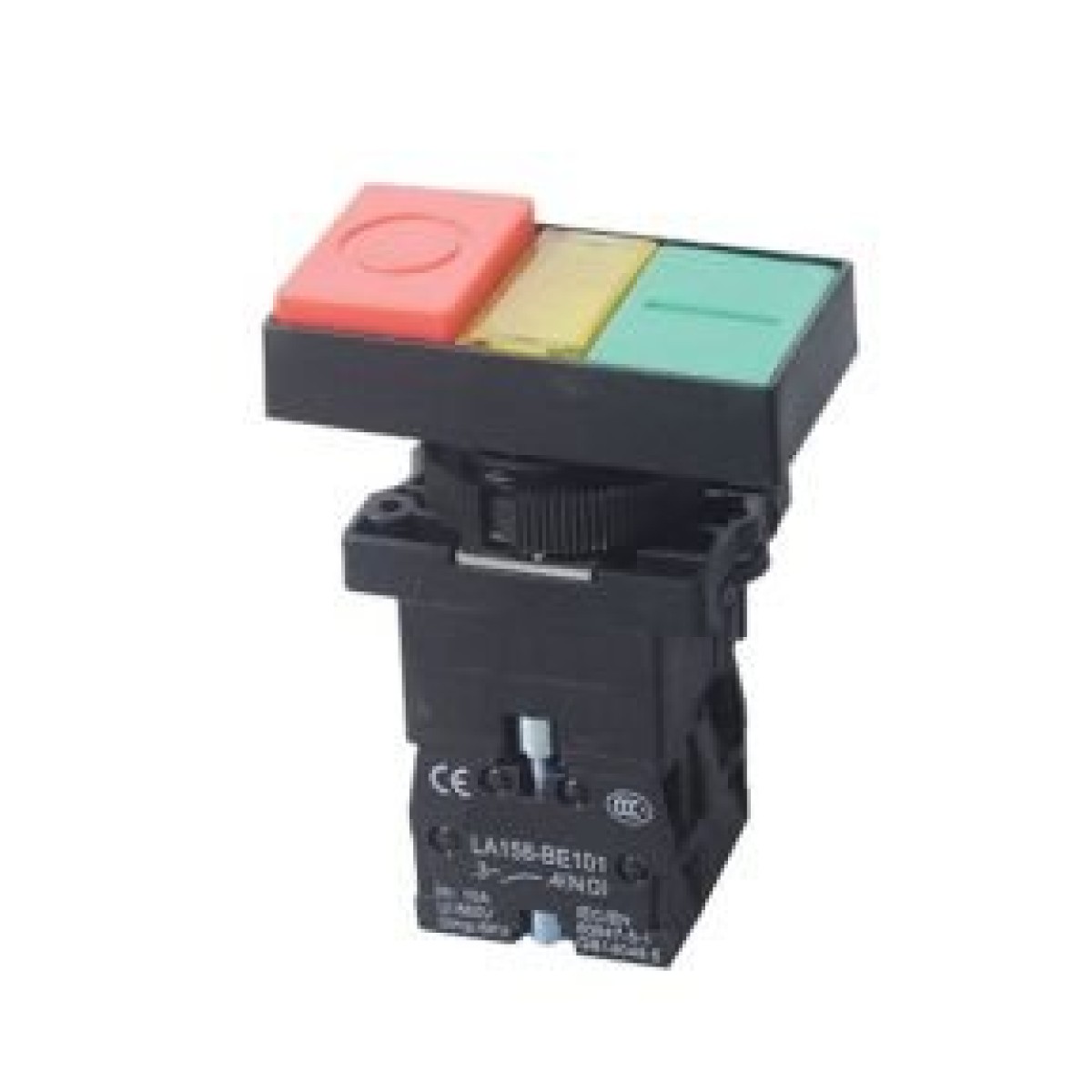 LAY5-EW8465 Işıklı İkiz Plastik Yaylı Buton