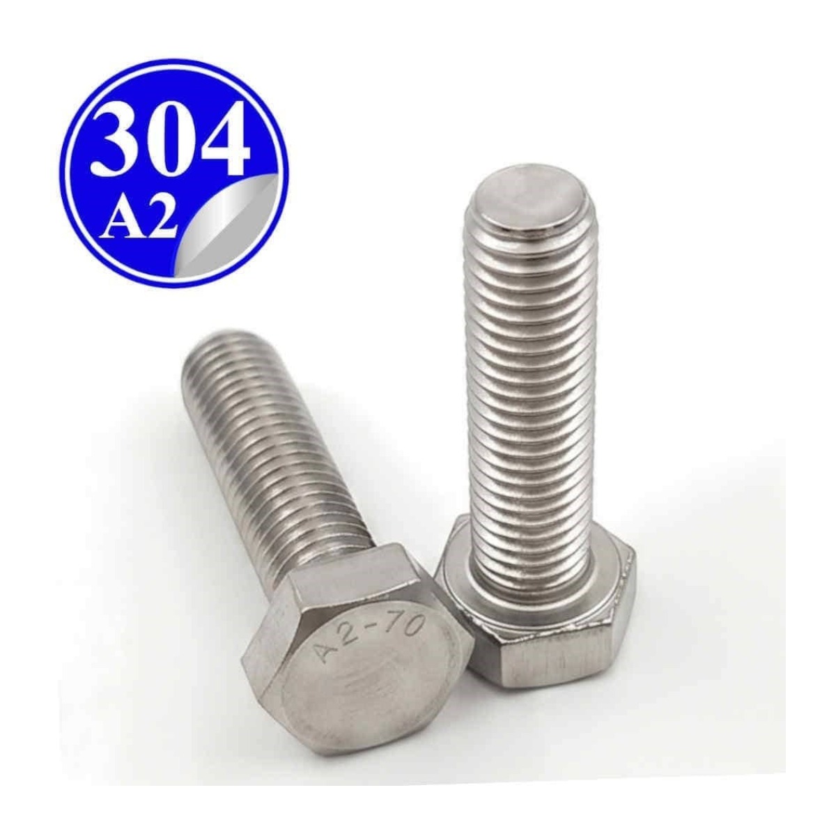 Stainless Steel 304 Kalite Altıköşe Cıvata Dın 933 A2-70 image 2