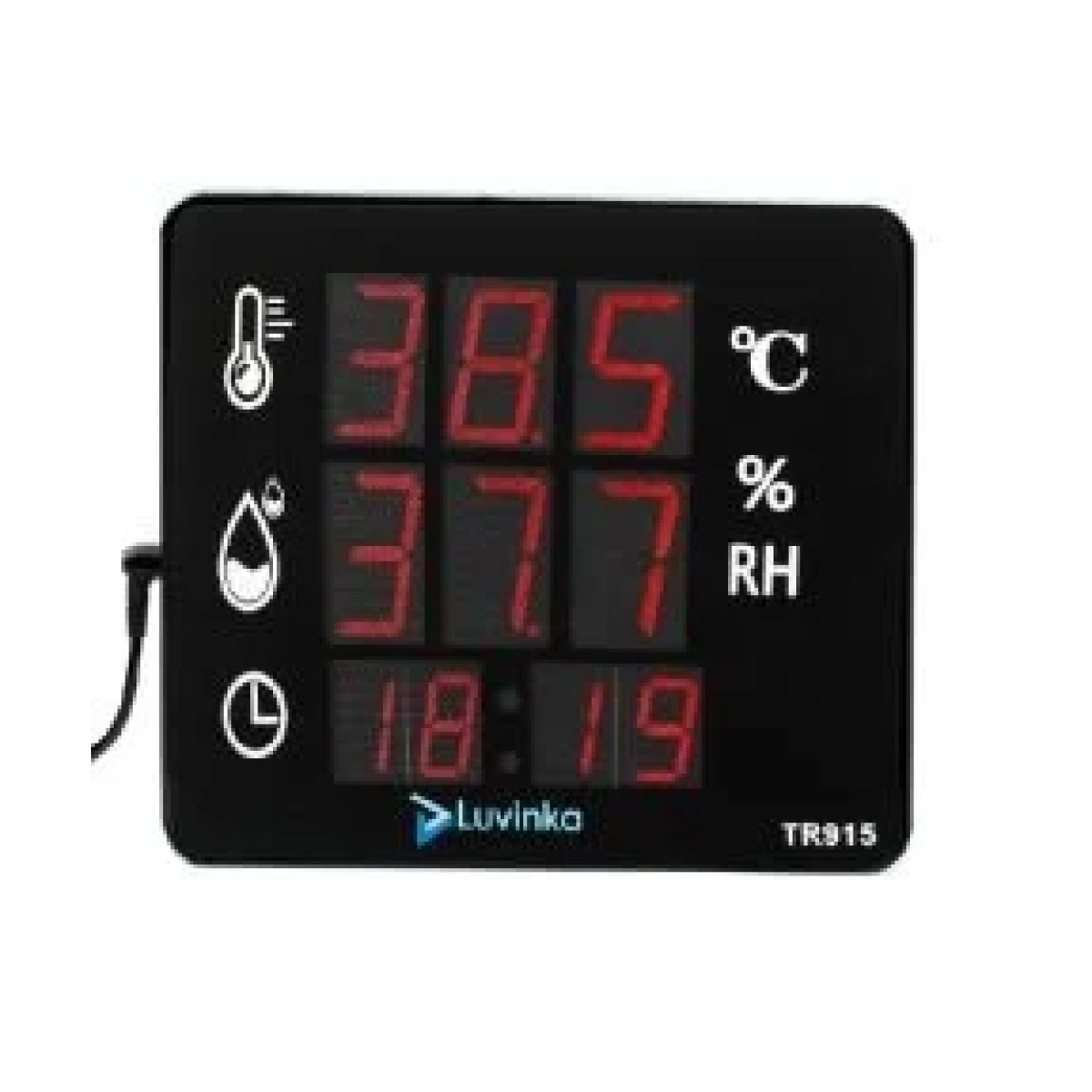 Luvinka TR915 Dijital Termo&Higrometre | Saat-Alarm-21cm Ekran