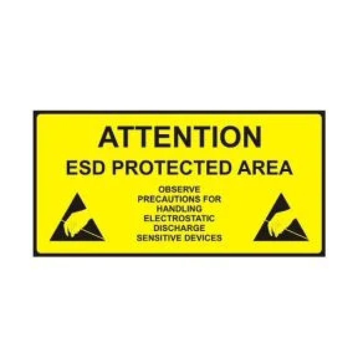 Antistatik ESD Koruma Alanı Tabelası İngilizce