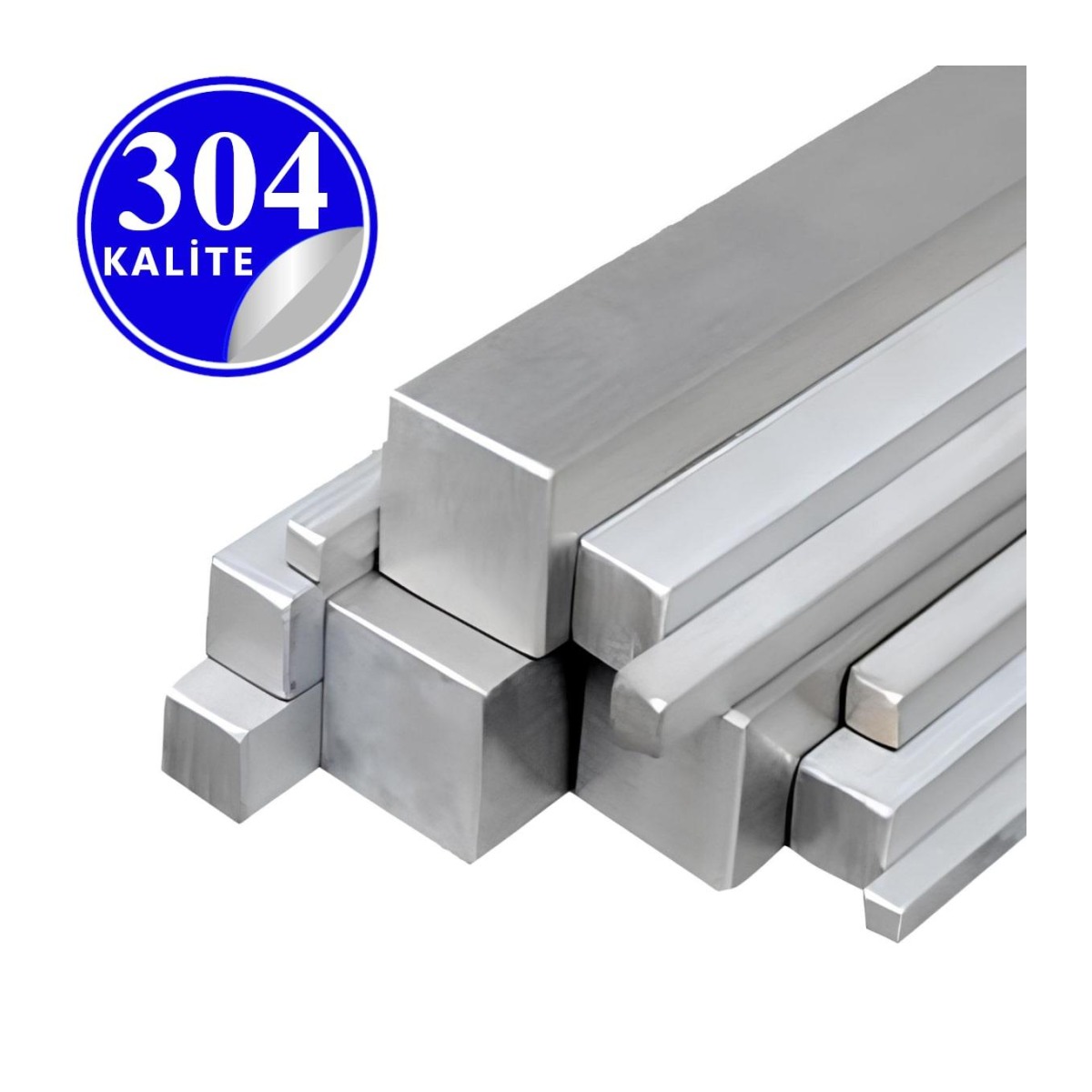 Paslanmaz Çelik 304 Kalite Parça Kare - 6x6mm