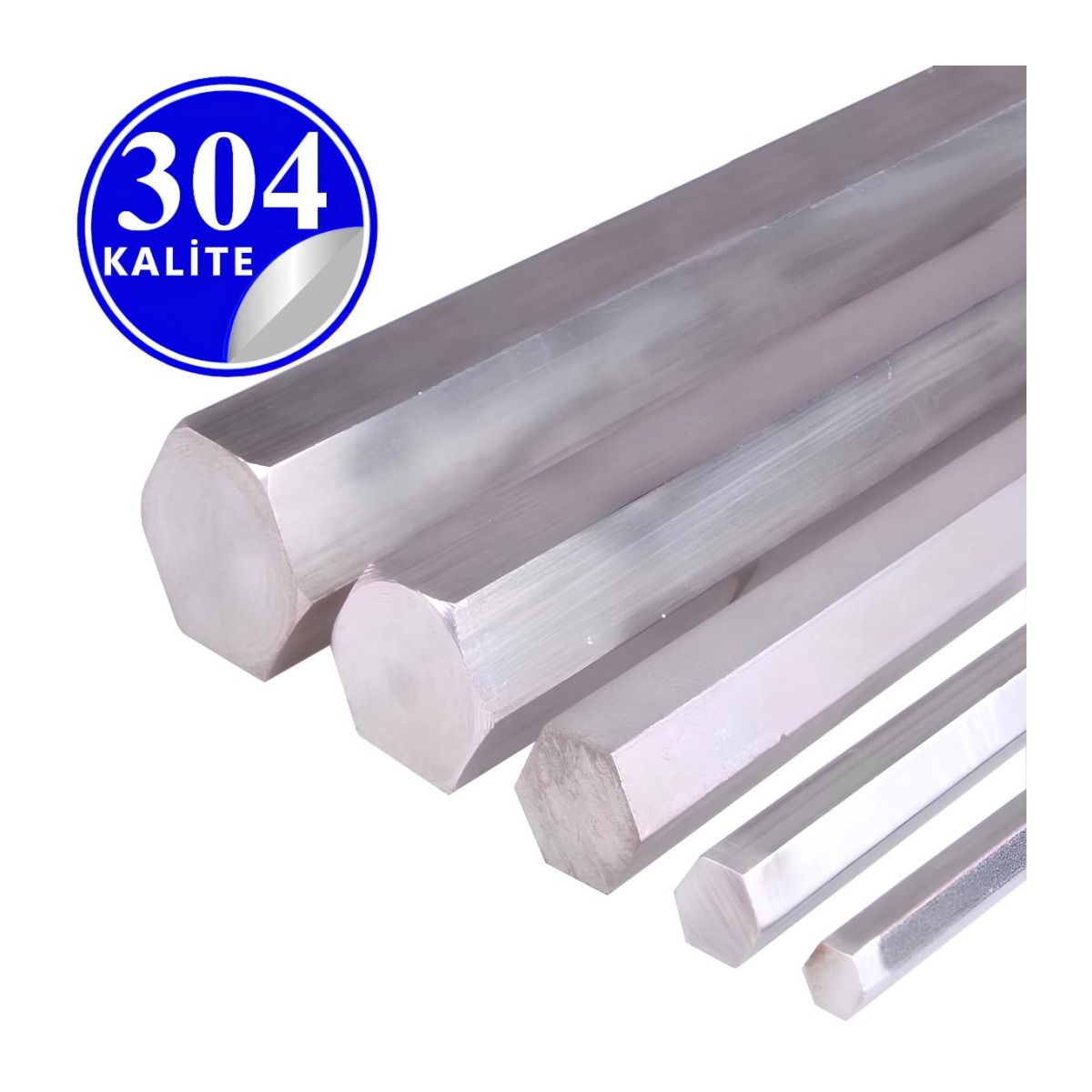 Paslanmaz Çelik 304 Kalite Parça Altıköşe - 10mm