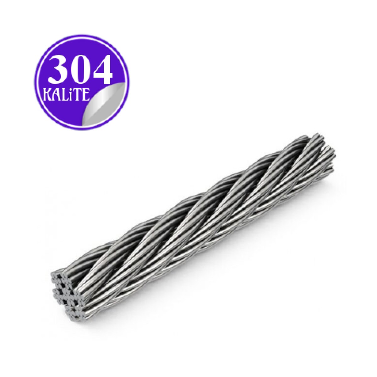Paslanmaz Çelik 304 Kalite Halat