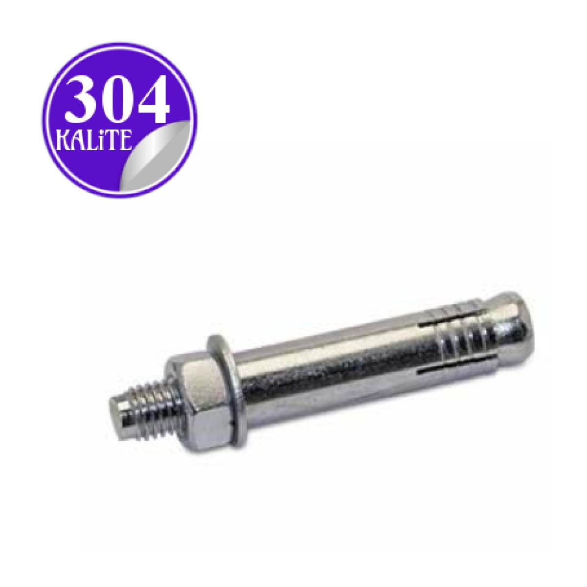 Paslanmaz Çelik 304 Kalite Borulu Dübel - M6x65