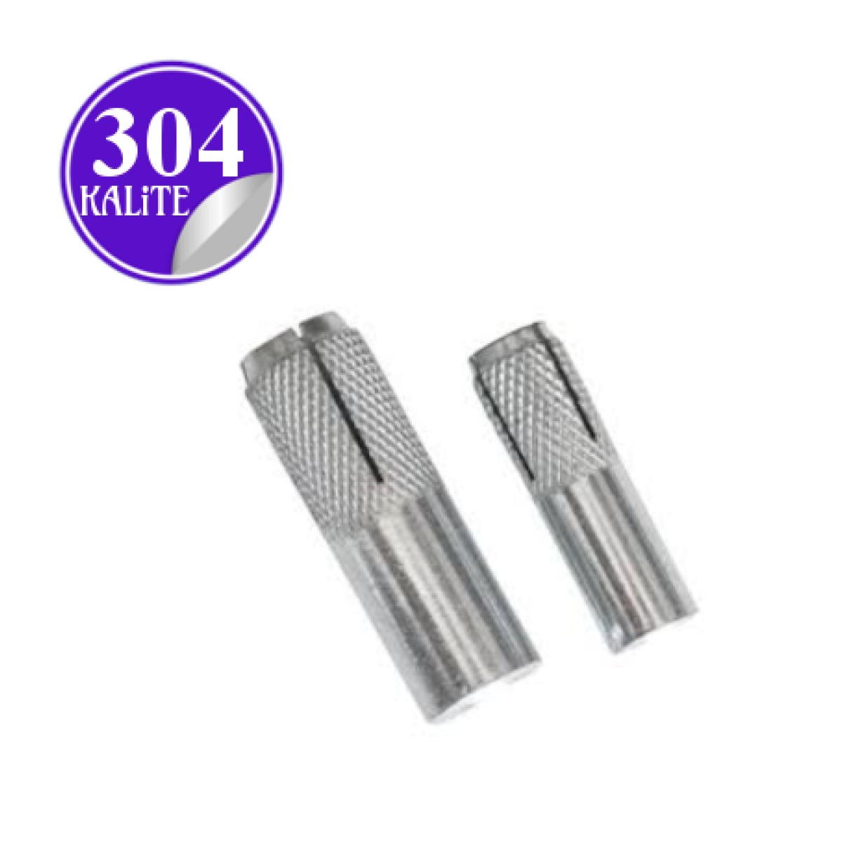 Paslanmaz Çelik 304 Kalite Çakmalı Dübel - 8 mm