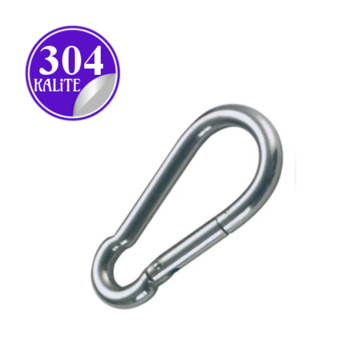 Paslanmaz Çelik 304 Kalite Karabina - 4 mm