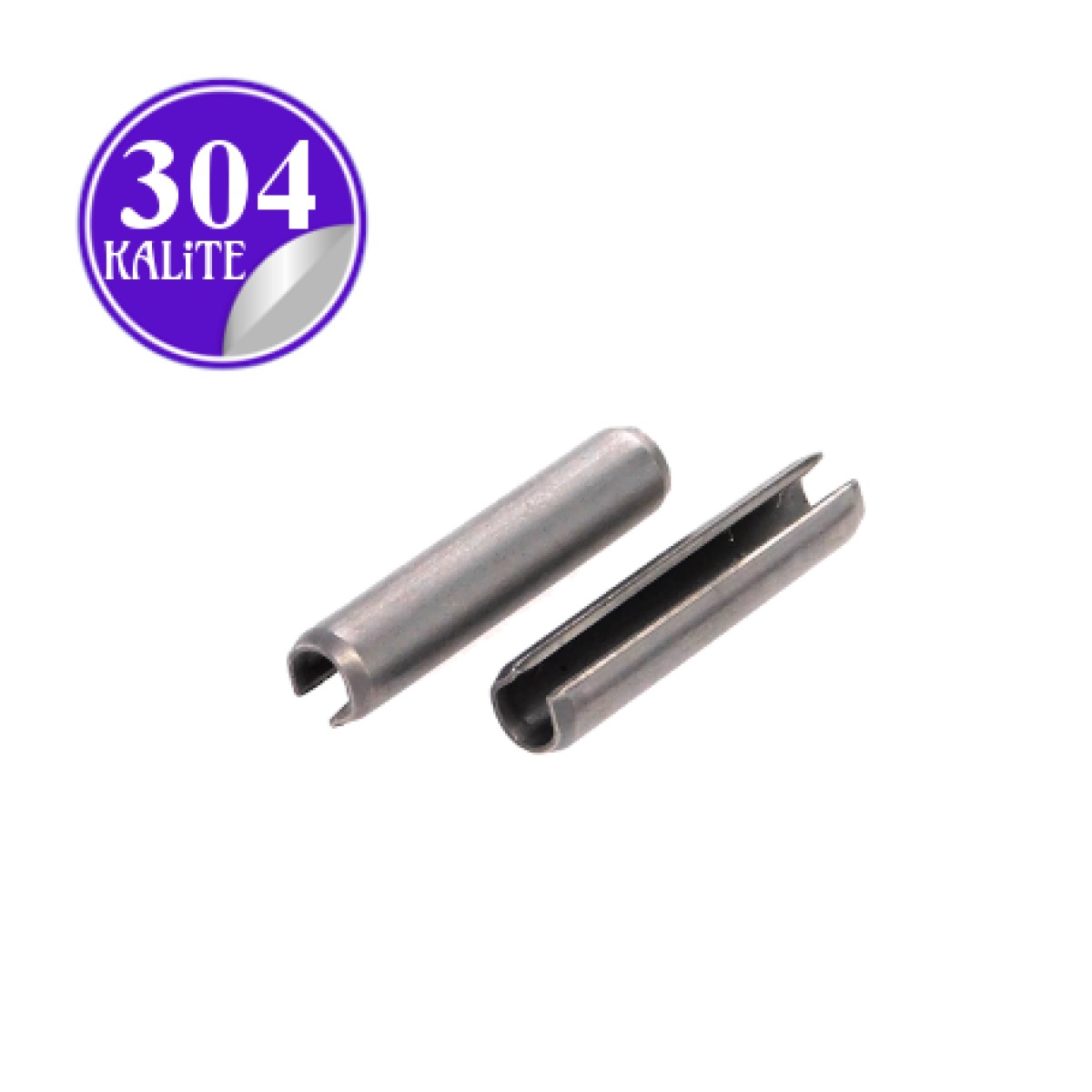 Paslanmaz Çelik 304 Kalite Yarıklı Pim - 2.5 mm