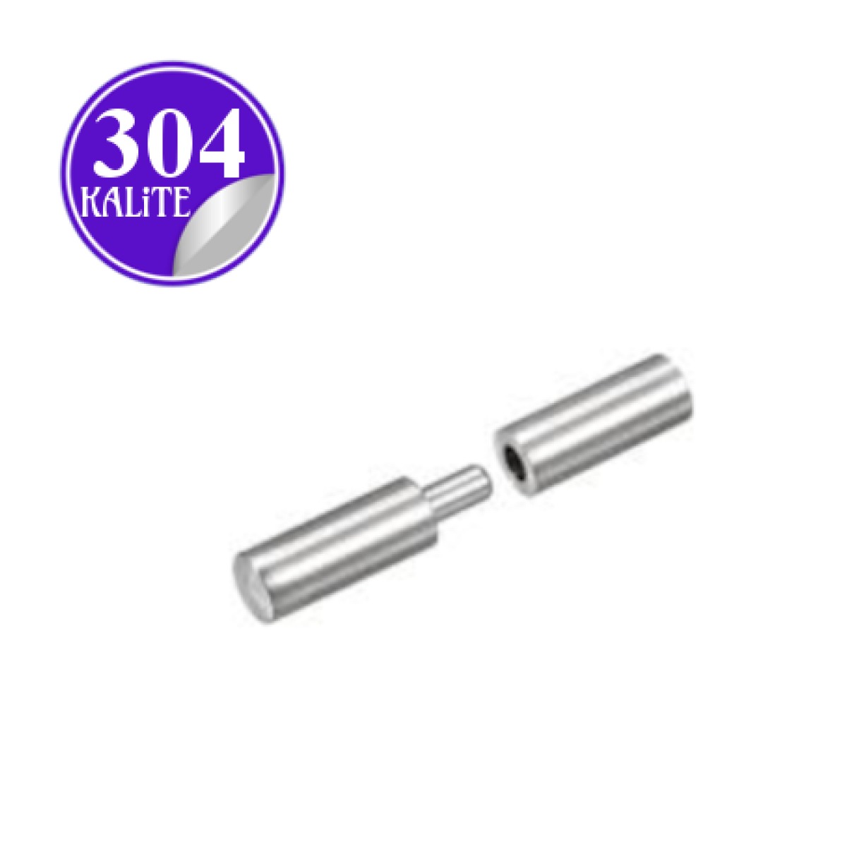 Paslanmaz Çelik 304 Kalite Mil Menteşe - 10 mm