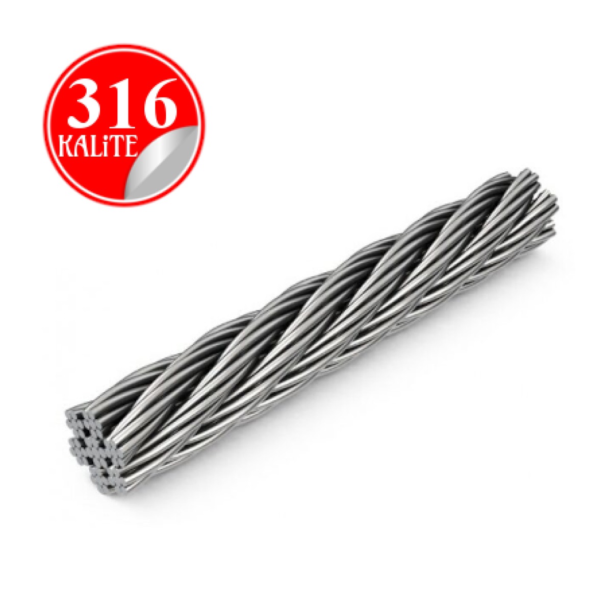 Paslanmaz Çelik 316kalite Halat - 2mm